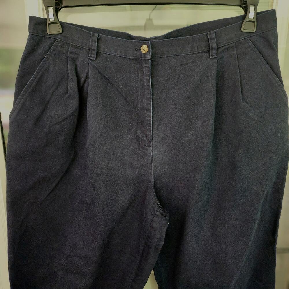 Lauren Ralph Lauren Women's Size 18W 100% Cotton Navy Blue Casual Chino Pants - Picture 3 of 8